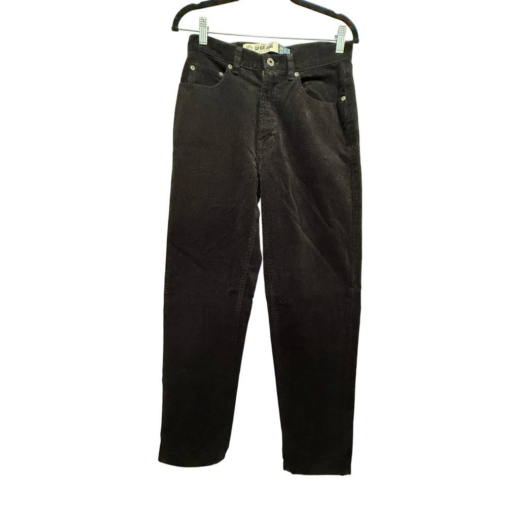 Vintage‎ GAP Womens Size 8 Black Corduroy Pants Straight Leg Classic Fit NWT Y2K